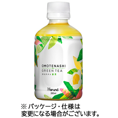 ﾙｶﾌｪ ｵﾓﾃﾅｼ緑茶 280mL ﾍﾟｯﾄﾎﾞﾄﾙ 1ｹｰｽ(24本)画像