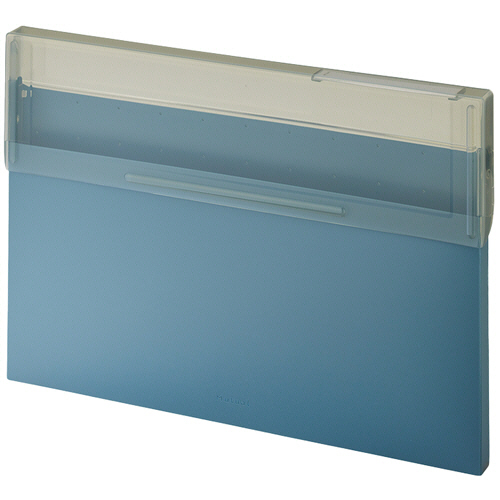 Mutual ｺﾝｸﾞﾚｽｹｰｽ A4ﾖｺ 150枚収容 ｽﾚｰﾄﾌﾞﾙｰ 1個画像