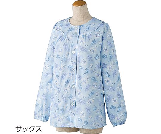 上下別売りパジャマ（婦人用）　大きめボタン上着　サックス　S画像