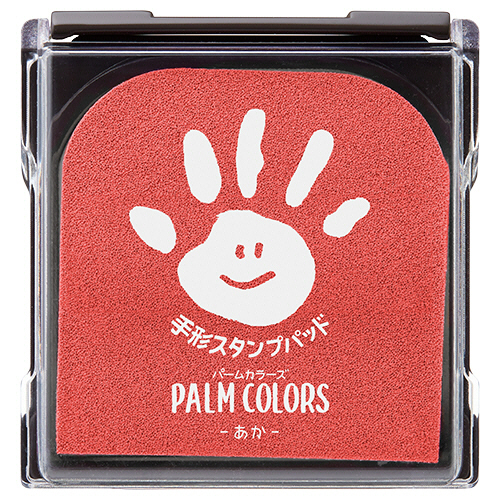 手形ｽﾀﾝﾌﾟﾊﾟｯﾄﾞ ﾊﾟｰﾑｶﾗｰｽﾞ あか 1個画像