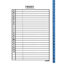 ﾌｧｲﾙ用ｲﾝﾃﾞｯｸｽ ABC見出し A4 縦297×横210(+12)mm 2･4穴 22枚組 1組画像