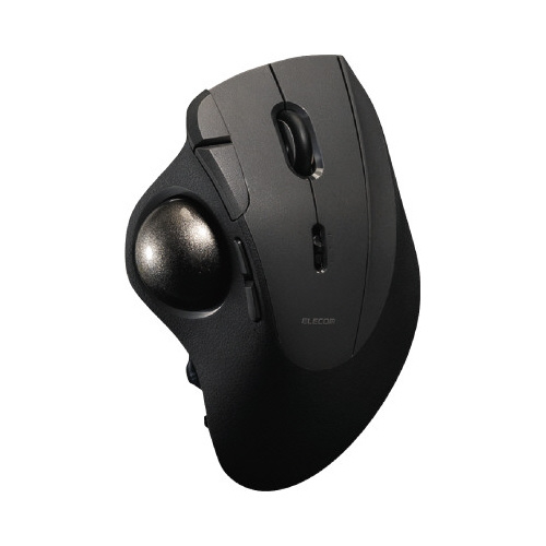 トラックボールマウス　ベアリング　１０ボタン　黒