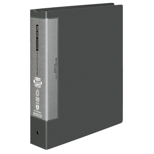 ｸﾘﾔｰﾌﾞｯｸ(ｳｪｰﾌﾞｶｯﾄﾎﾟｹｯﾄ･替紙式) A4ﾀﾃ 30穴 背63mm ﾀﾞｰｸｸﾞﾚｰ 1ｾｯﾄ(6冊)画像