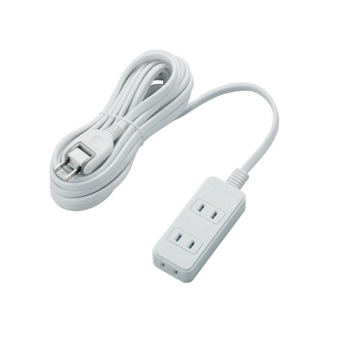ほこりｼｬｯﾀｰ付き電源ﾀｯﾌﾟ 2P･3個口 ﾎﾜｲﾄ 5.0m 1個画像