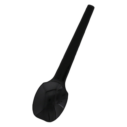 HEIKO ﾌﾟﾗｽﾁｯｸｽﾌﾟｰﾝ 10cm 黒 ﾊﾞﾗ 1ｾｯﾄ(5000本:100本×50ﾊﾟｯｸ)画像