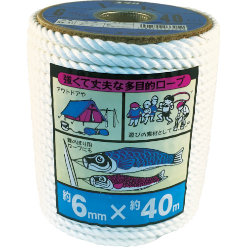 ﾋﾞﾆﾛﾝﾛｰﾌﾟﾎﾞﾋﾞﾝ巻 6φ×40m 1巻画像