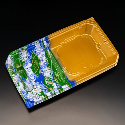 リスパック 冷麺容器 バイオ 楽麺コンボ 26-15BA きおり青 本体画像