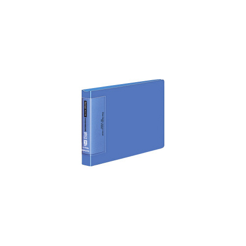クリヤーブック替紙式　Ｂ６横　背幅２４ｍｍ　青画像