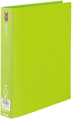 Ｏリングファイル＜Ｋ２＞背幅３９ｍｍ黄緑　５冊画像