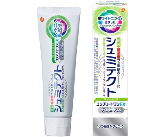薬用シュミテクト　コンプリートワンEX　プレミアム　フレッシュシトラス　1450ppm　90g画像