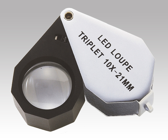 LEDライト付10倍ルーペ