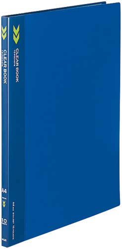 クリヤーブックＫ２　固定式Ａ４縦１０Ｐ青１０冊画像