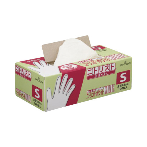 ニトリスト・ホワイト１００枚入　ホワイト　Ｓ　１梱画像