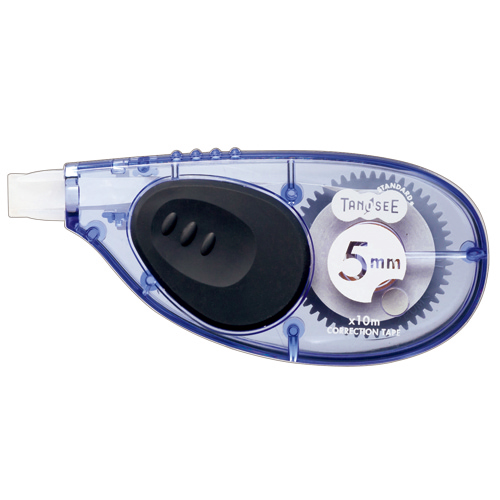 修正ﾃｰﾌﾟ ﾖｺ引き(使い切り) 5mm幅×10m ﾌﾞﾙｰ 1個