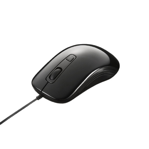 有線　レーザー式マウス　３ボタンタイプ　ブラック