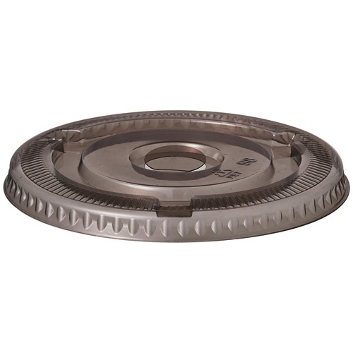 HEIKO 透明カップ A-PET用共通フタ 口径98mm C穴付 黒 1パック(50枚)画像