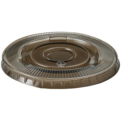 HEIKO 透明カップ A-PET 平蓋 12オンス用 口径92mm C穴付 黒 1パック(50枚)画像