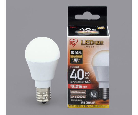 LED電球　広配光　40形相当　電球色画像