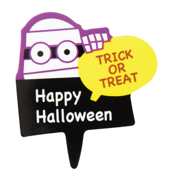 スウィーツ用品 ハロウィンケーキピック ミイラ-6(100枚) ヘッズ画像