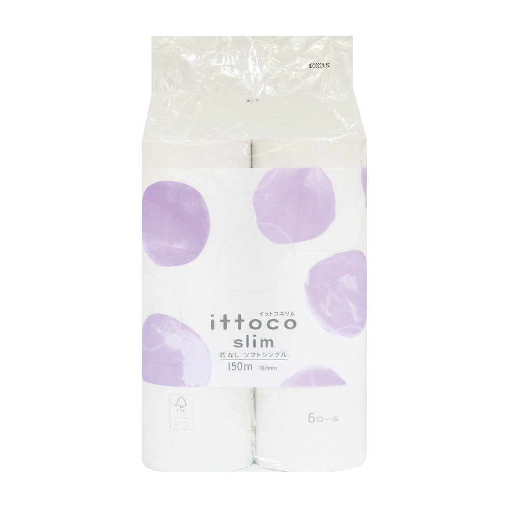 イットコ芯なしスリム150mシングル 6ロール画像