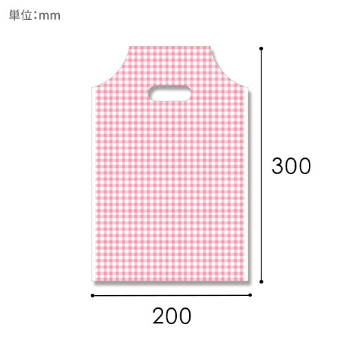 HEIKO 手抜き (小判抜き)ポリ袋 バイオハンディバッグ 3S ギンガム2 P 100枚画像