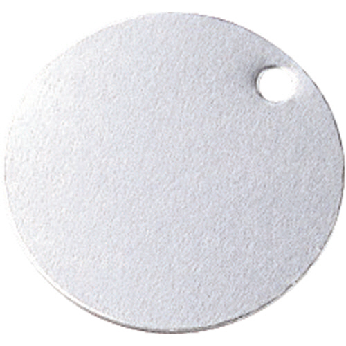 緑十字 ｽﾃﾝﾚｽ札-B ｽﾃﾝﾚｽ無地丸札 30φ×0.8t 1ﾊﾟｯｸ(10枚)画像