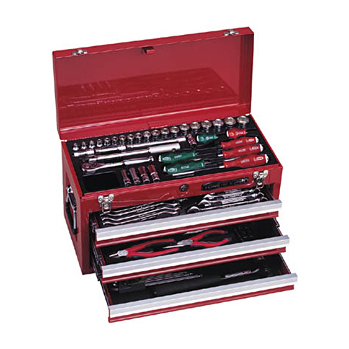 ﾂｰﾙｾｯﾄ ｹｰｽ色:ﾏｯﾄﾌﾞﾗｯｸ 差込角:9.5mm(3/8inch) 1ｾｯﾄ画像