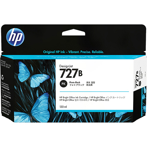 HP727B ｲﾝｸｶｰﾄﾘｯｼﾞ ﾌｫﾄﾌﾞﾗｯｸ 130mL 3WX14A 1個画像