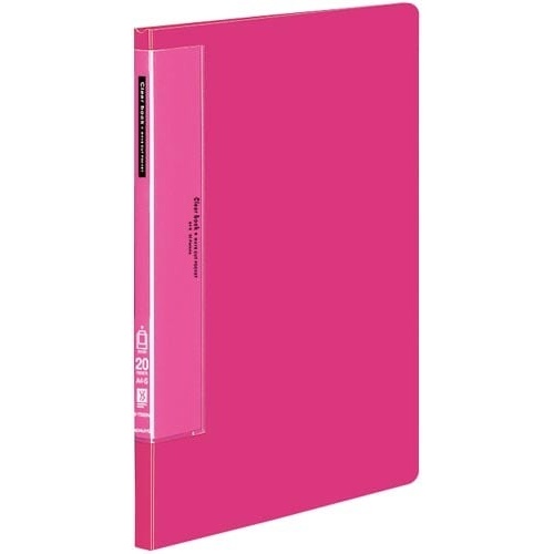 クリヤーブックＷＣ　固定式Ａ４縦２０Ｐ桃１０冊画像