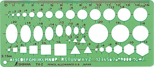 テンプレート　ＴＨ－２　一般総合定規（小）画像