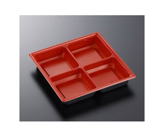 弁当容器 CT千歳 K18M 赤-BK 身 600枚画像