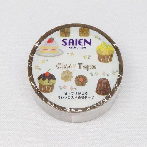 ラッピング用品 マスキングテープ SAIEN 焼き菓子 15mm×3m カミイソ産商 [ケース販売]画像