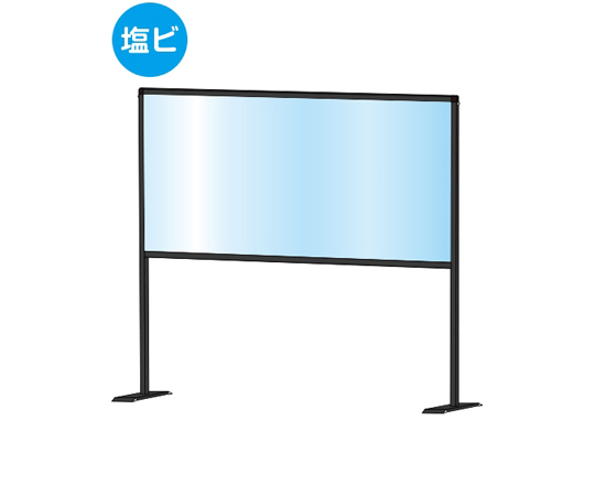 ブラックパーテーションスタンド　600×1100mm　ハイ　（塩ビ仕様）画像