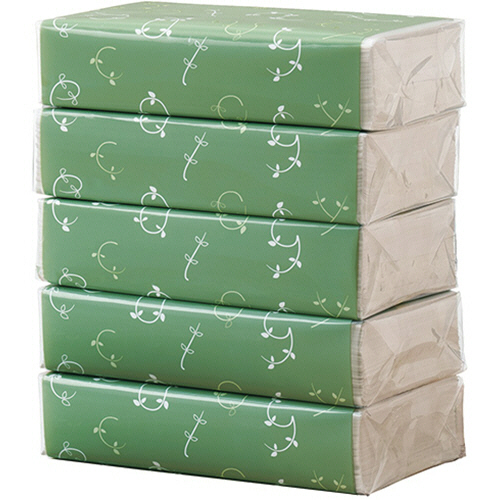 ｿﾌﾄﾊﾟｯｸﾃｨｯｼｭ Leaf Line 200組/個 1ｾｯﾄ(80個:5個×16ﾊﾟｯｸ)