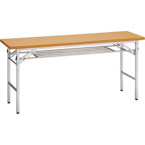 折りたたみテーブル幅１５００奥行４５０チーク画像