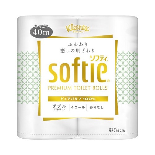 クリネックスソフティホワイト　ダブル４０ｍ　４個画像