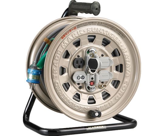 コードリール サンタイガーリール 単相100Vアース付 30m サーモカット付