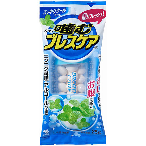 噛むﾌﾞﾚｽｹｱ ｽｯｷﾘｸｰﾙﾐﾝﾄ味 25粒 1個