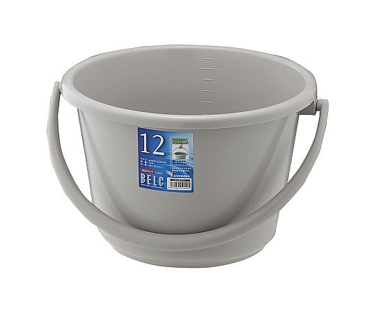 ベルク 広口バケツ グレー 12WB画像