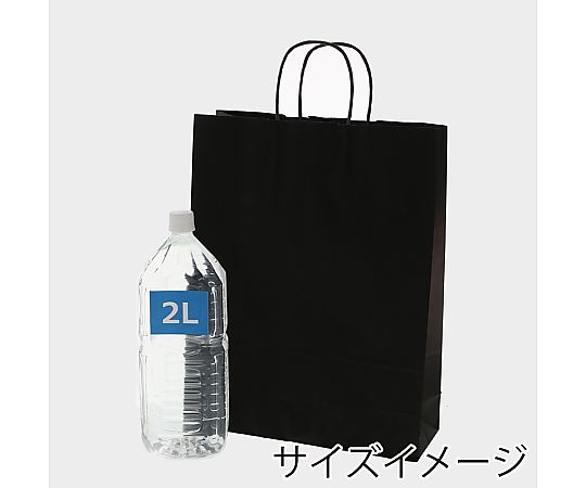 HEIKO 紙袋 25チャームバッグ 25CB 2才 黒無地 50枚 黒無地の紙袋がスタッキングされた状態