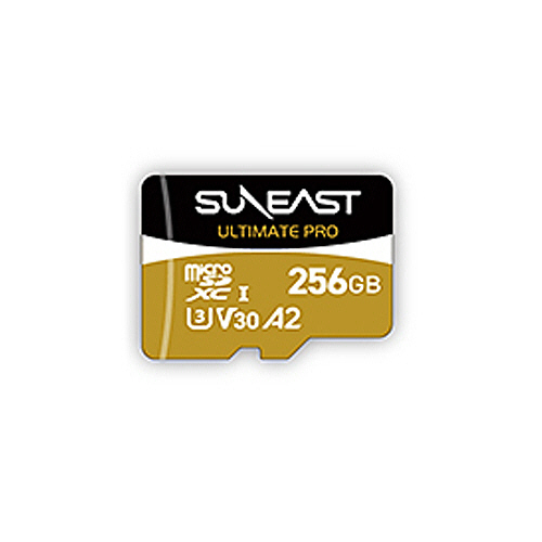 SUNEAST ULTIMATE PRO microSDXC UHS-I ｶｰﾄﾞ 256GB V30 ｺﾞｰﾙﾄﾞ 1枚画像
