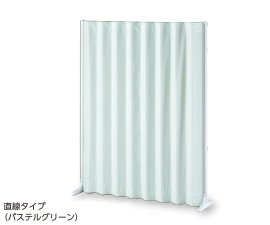抗菌アコーディオンスクリーン 直線 パステルグリーン 1500×1650画像