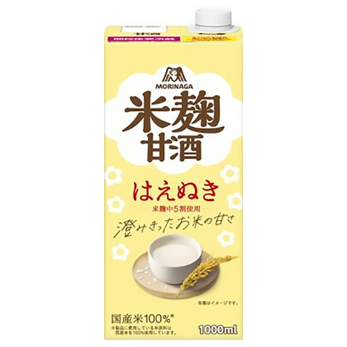 森永のやさしい米麹甘酒 1000ml 紙ﾊﾟｯｸ 1ｹｰｽ(6本)画像