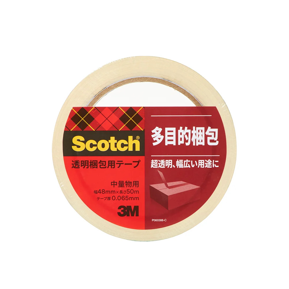 スコッチ(R)透明梱包用テープ(中量物用) 48mm×50m