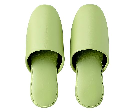 シボナシレザー風スリッパ ライトグリーン M 1パック(5足組入)画像