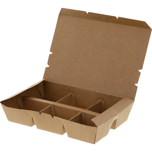 弁当容器 ｴｺﾗﾝﾁﾎﾞｯｸｽ 6仕切 1ﾊﾟｯｸ(20枚)画像