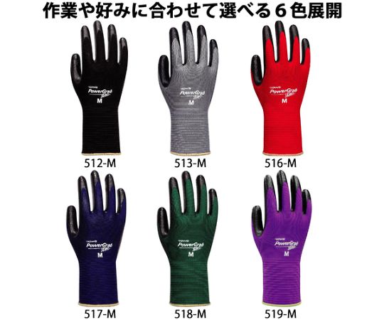 まとめ買い ニトリル背抜き手袋 パワーグラブZERO S （10双入） 透明なパッケージに入った手袋が横向きで並んでいる様子