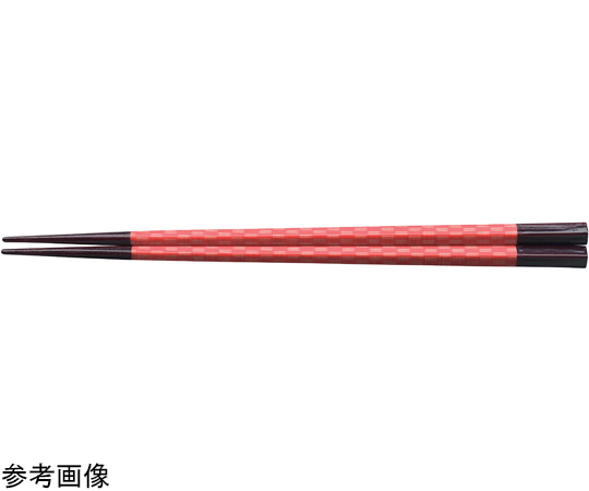 PBT22.7cm 五角箸 千代紙朱矢かすり画像