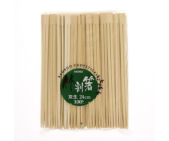 竹割箸 24cm 双生 100本入画像