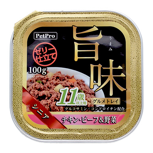 PetPro 旨味ｸﾞﾙﾒﾄﾚｲ 11歳以上用 ﾁｷﾝ･ﾋﾞｰﾌ&野菜 100g 1個画像